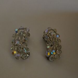 Vintage Iridescent Crystal Earrings